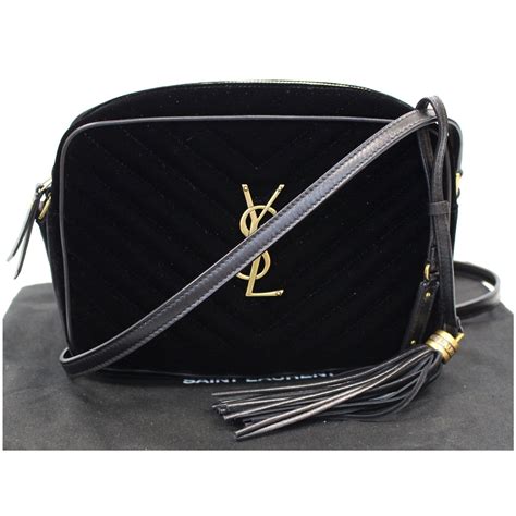 ysl black handbag|ysl black crossbody with tassel.